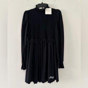 Philosophy Di Lorenzo Serafini Kids Elegant Black Dress with Ruffle Accents